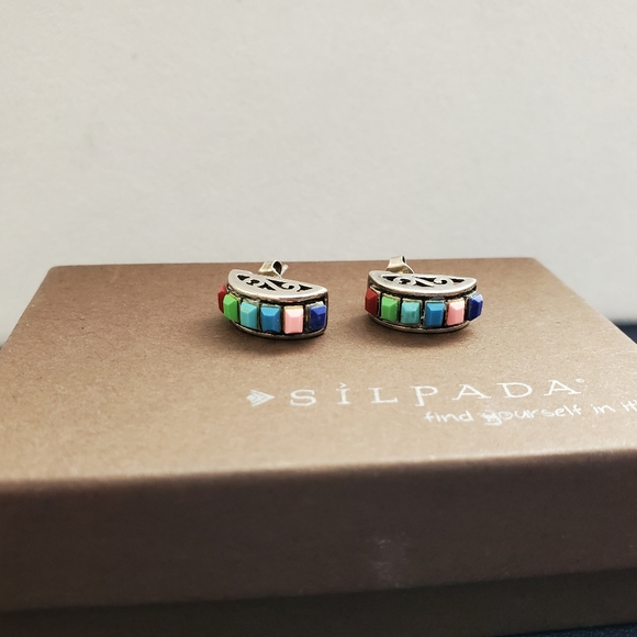 Silpada Multigemstone Post Earrings (Rare) - Picture 9 of 15